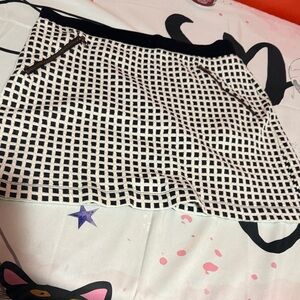 Lou & Grey Black and White Grid Mini Skirt
